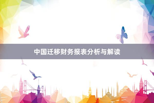 中国迁移财务报表分析与解读